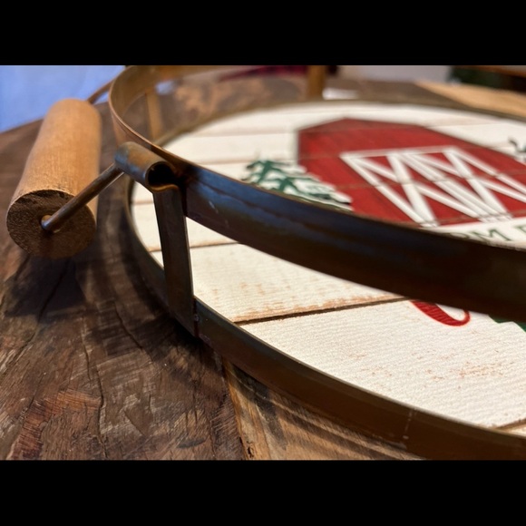 Farmhouse Christmas Serving Tray, FARM FRESH CHRISTMAS TREES, Holiday Decor - Picture 7 of 10